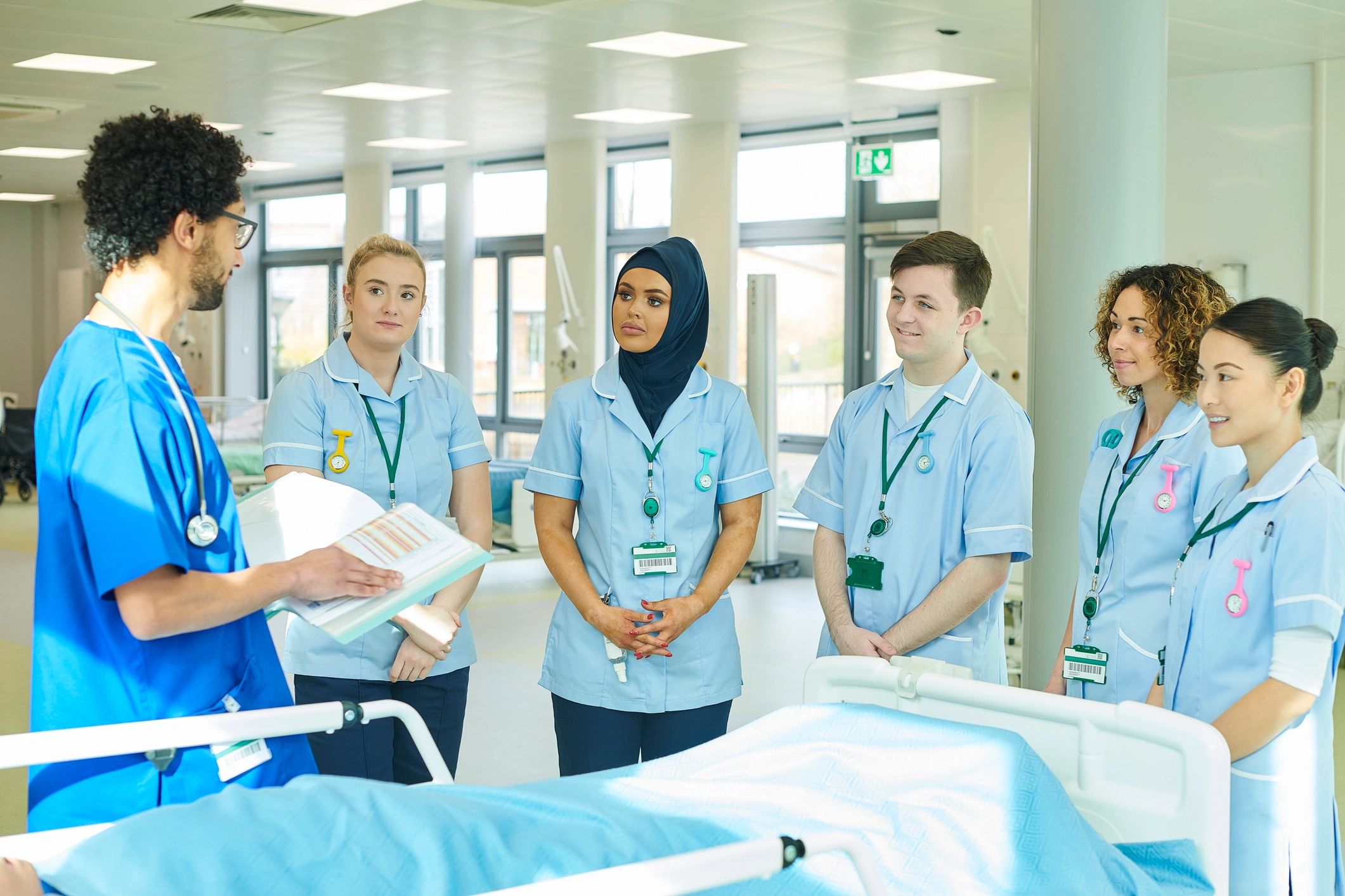 Healthcare team collaborating during a medical office strategy meeting